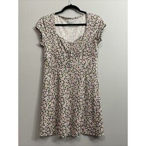 No Boundaries Womens M Multicolor Floral Babydoll Dress Summer Boho Casual